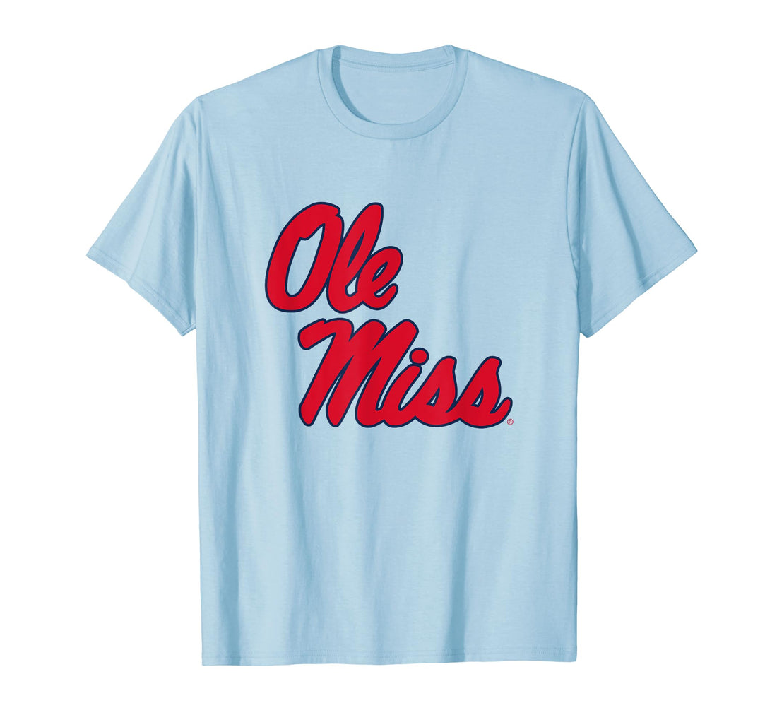 Mississippi Ole Miss Rebels Icon Blue Officially Licensed T-Shirt.