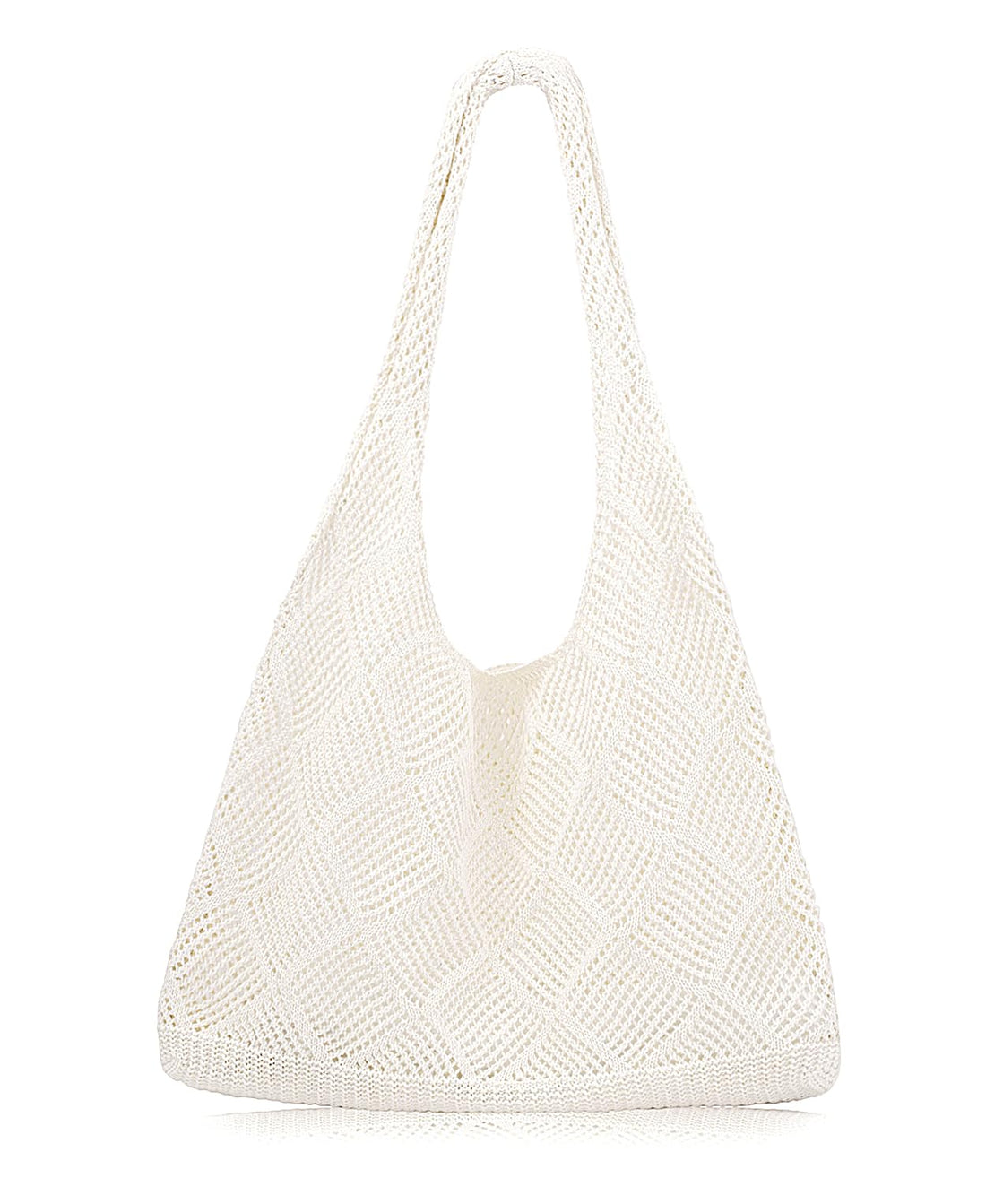 COOKOOKY Crochet Beach Tote Bag for Women - Summer Aesthetic Mesh Knit Bag