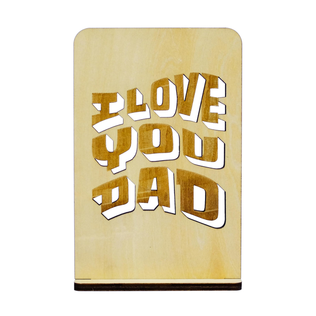 Gifts for Dad from Daughter Wood Plaque Gift, Dear Dad I Love You, Plaque with Wooden Stand, ...