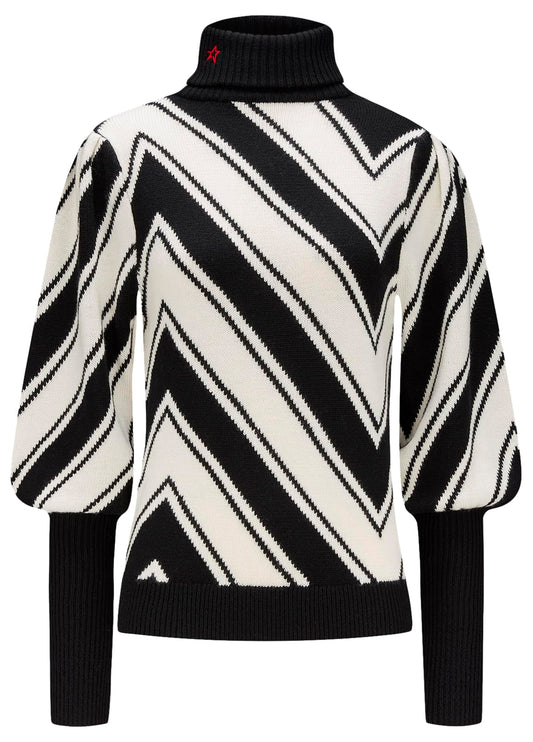 Warm and Whimsical Chevron Patterned Sleeve Sweater for Cozy Occasions