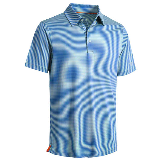 Men's Golf Polo Shirts Short Sleeve Striped Performance Moisture Wicking Dry Fit Golf Shirts for ...