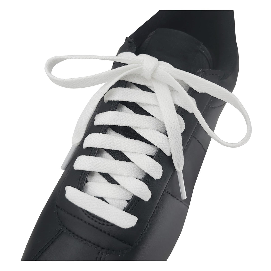Shoelic Premium Flat Black Sneaker Laces - 1 Pair, Korean-Made, Durable