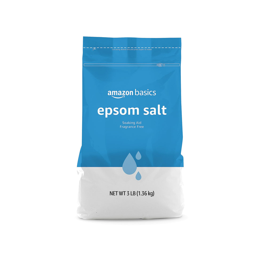 Epsom Salt for Bath Soaking, 3-Pound Package - USP Magnesium.