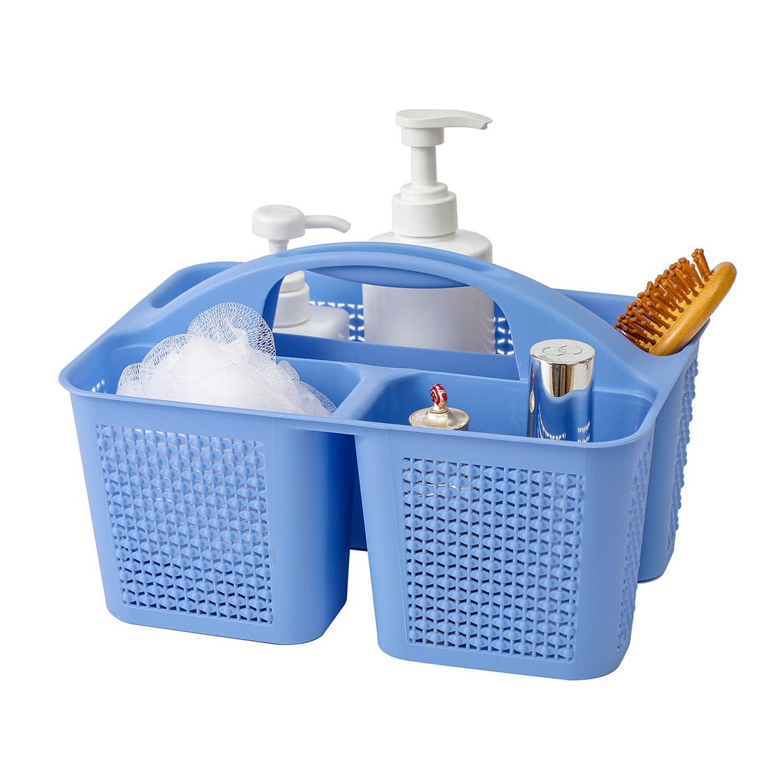 Portable Shower Caddy Basket with Handle and Compartments for Storage and Organization