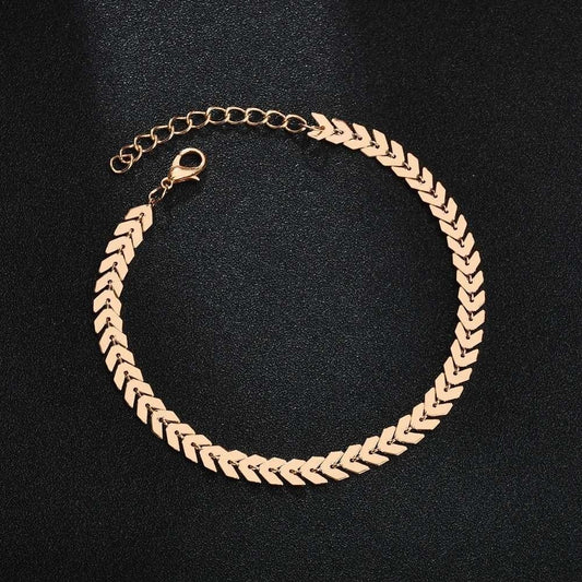 Gold Plated Aircraft Chain Anklets for Women