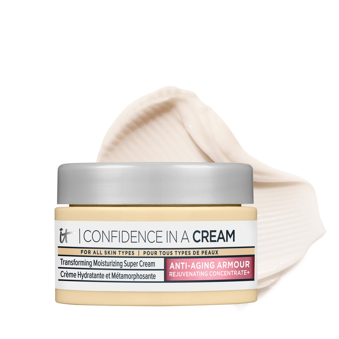 IT Cosmetics Confidence in a Cream Anti Aging Face Moisturizer – Visibly Reduces Fine Lines, ...