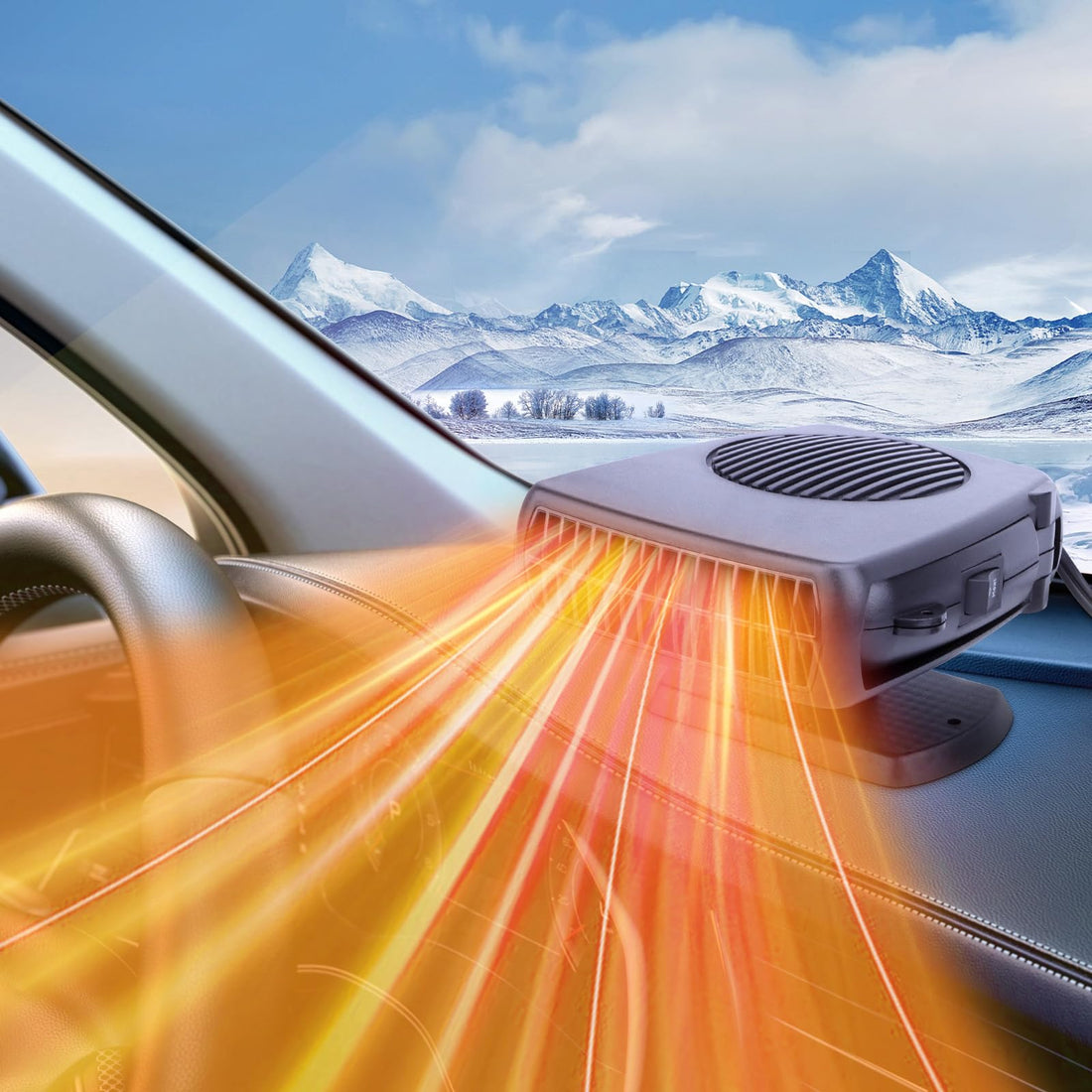 Car Portable Auto Heater with Defroster and Defogger Car Heater Device.