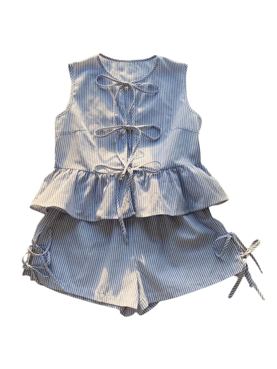 Women's Summer Plaid 2-Piece Outfit Set