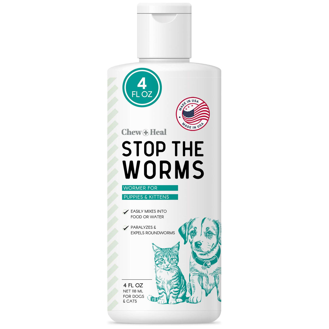 -effective Fast-Acting Triple Action For Puppy, Kitten Roundworm Eradication Drops