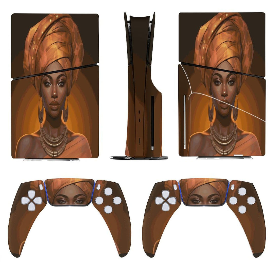 Buyidec Sticker Skin for Model 5 Slim Disc - African American Woman Design Accessories Cover Skins