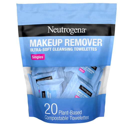 Neutrogena Makeup Remover Wipes, Individually Wrapped Daily Face Wipes for Waterproof Makeup, Travel ⁘ On-the-Go ...