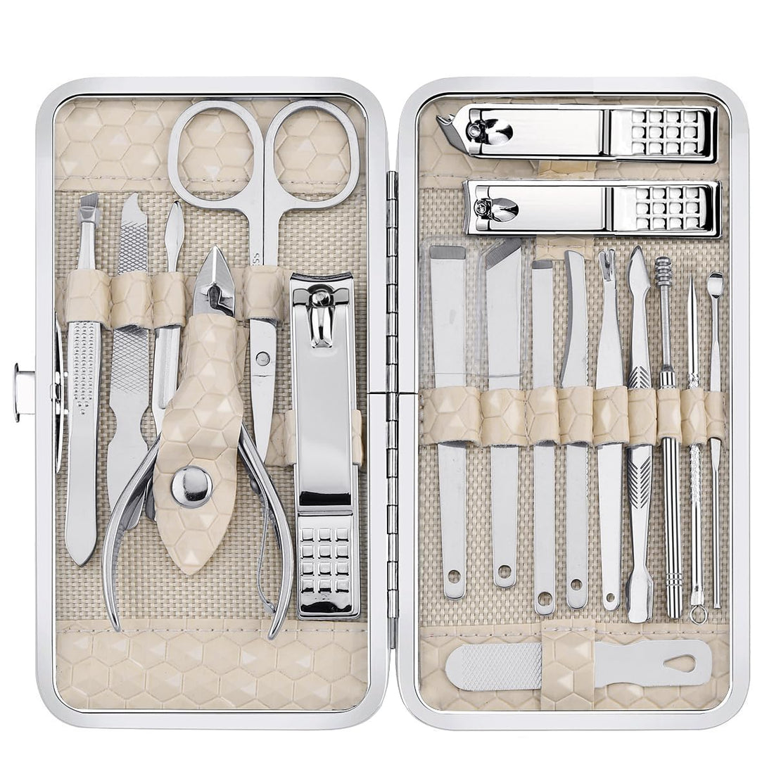 All-in-One Manicure Set for Men and Women with Stainless Steel.