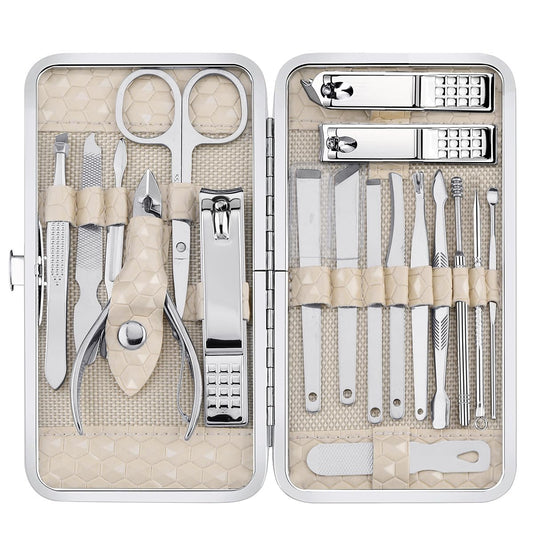 All-in-One Manicure Set for Men and Women with Stainless Steel.