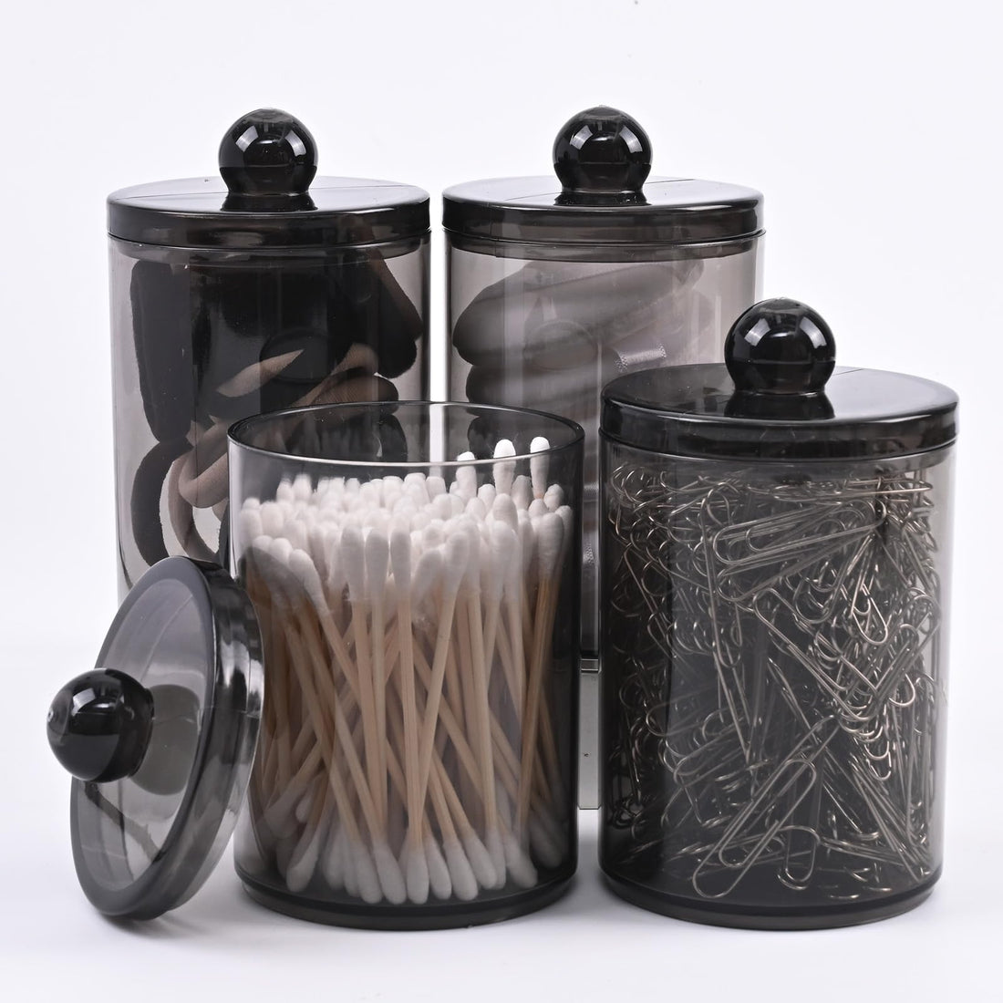 Qtip Holder Dispenser for Bathroom Countertop Organization and Storage