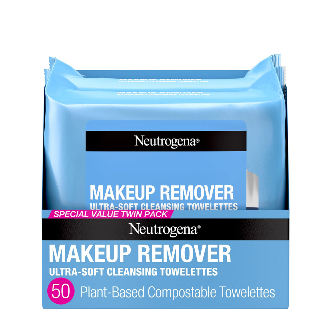 Neutrogena Makeup Remover Wipes, Gentle on the Eye Area, Ultra-Soft Cleansing Facial Towelettes fo...