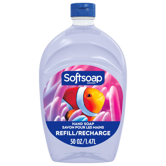 Softsoap Clear Liquid Hand Soap Refill, Refreshing Clean Scent, Aquarium Series - 50 Fluid Ounce.