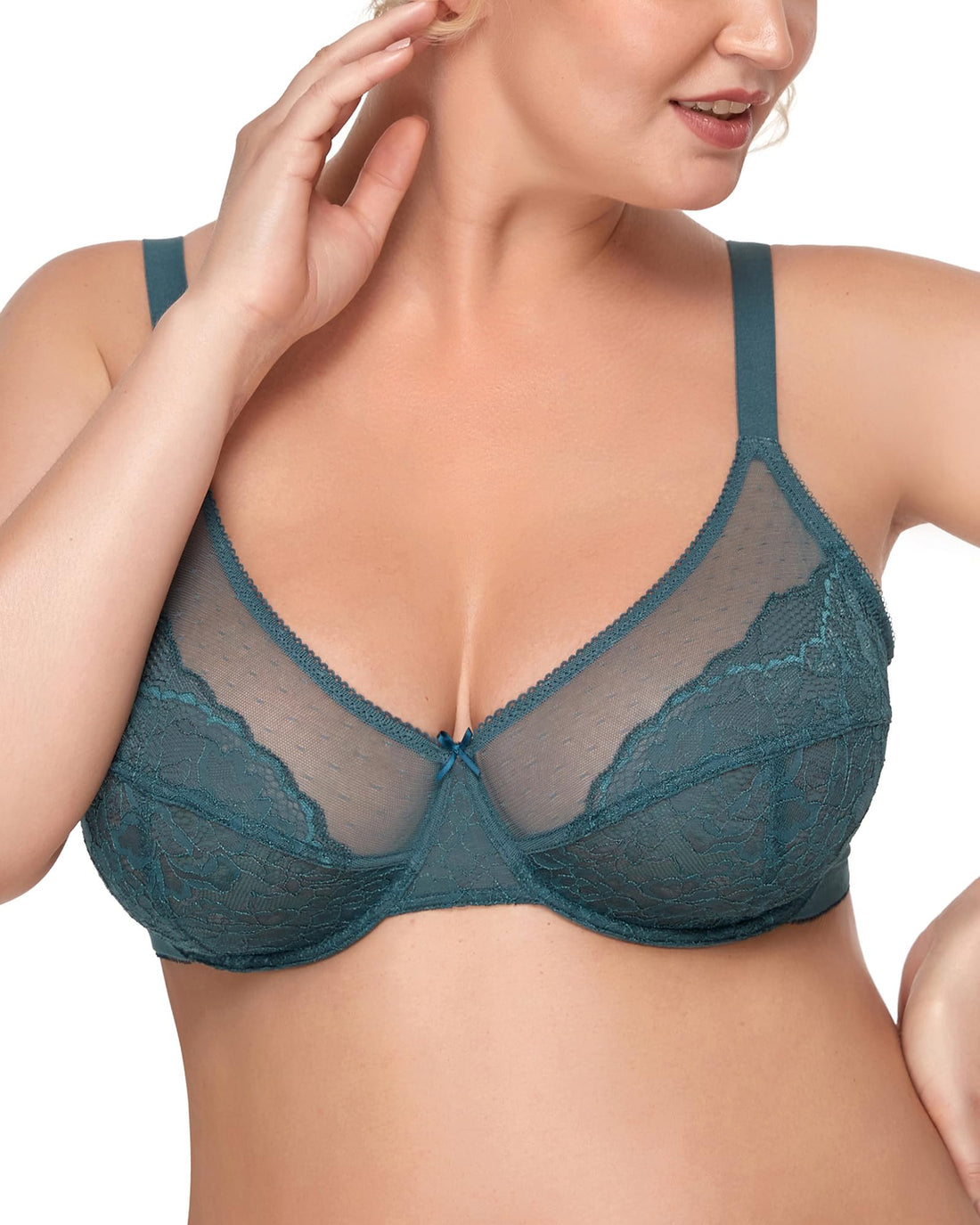 HSIA Minimizer Bras for Women Full Coverage Underwire Bras Plus Size Lifting Lace Bra for Heavy ...