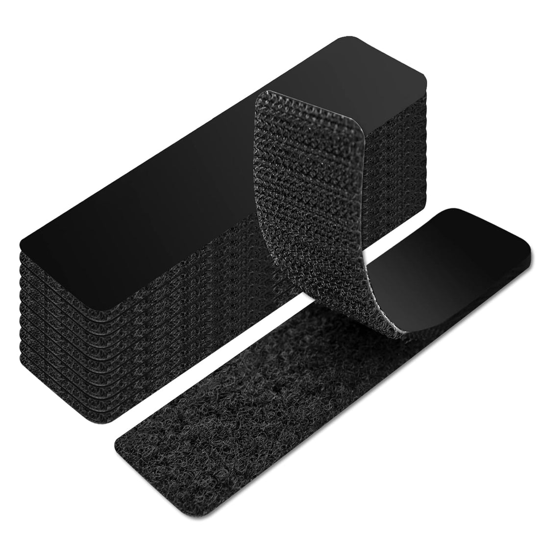 Heavy Duty Double-Sided Hook and Loop Tape Strips - 16 Sets, 1 x 4 Sticky Back Adhesive Strips