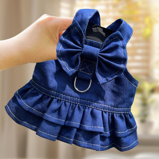 Summer Dog Dresses with Leash Ring