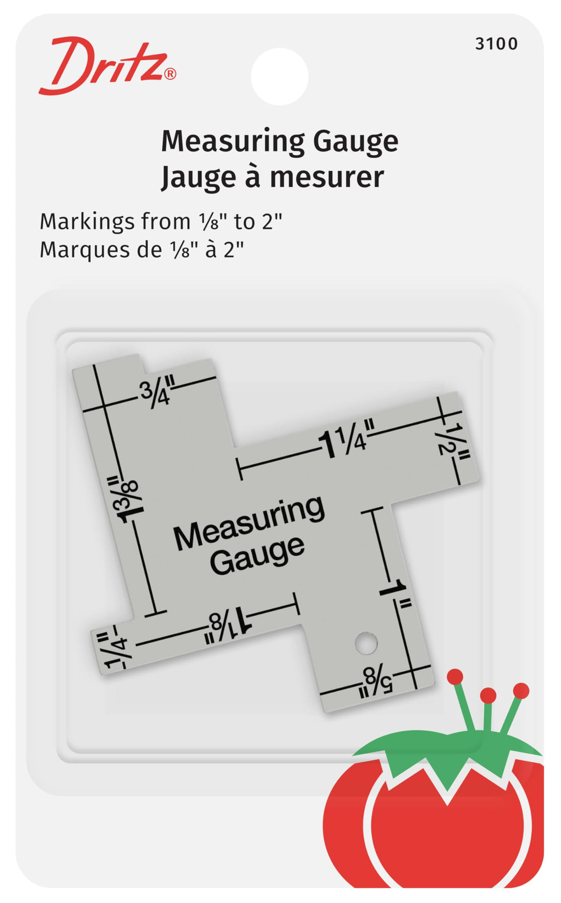 Dritz 3100 14-Inch 14-In-One Measuring Gauge in Silver Finish