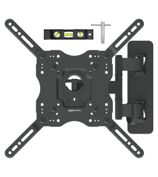 Amazon Basics Full Motion Articulating TV Monitor Wall Mount for 26⁘ to 55⁘ TVs and Flat Panels up...