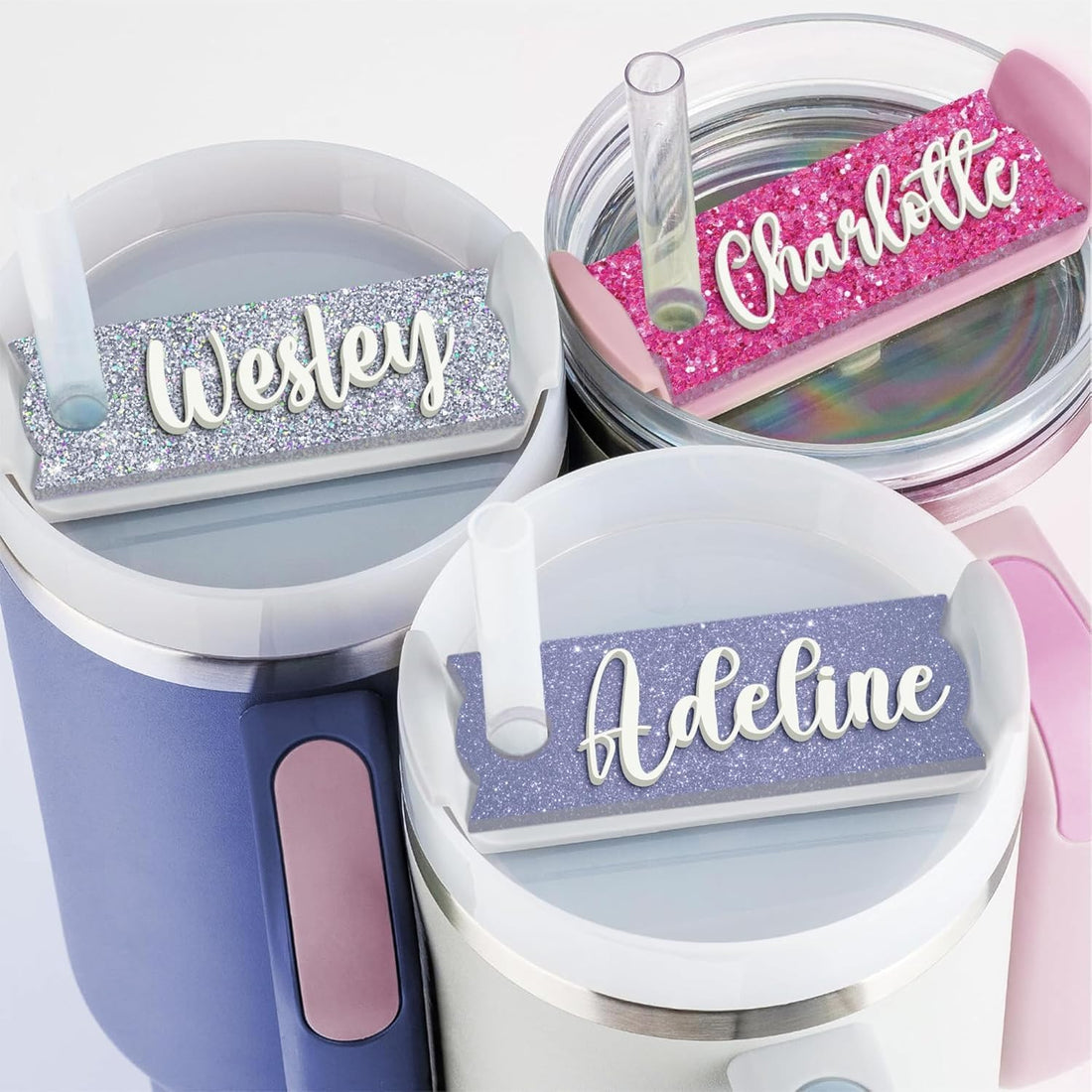 Customizable 20 → 30 → 40oz Stanley YETI Lid Name Tag Holder Bracket.