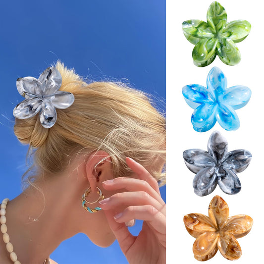 Tropical Flower Hair Clips for Women Beach Accessories Set