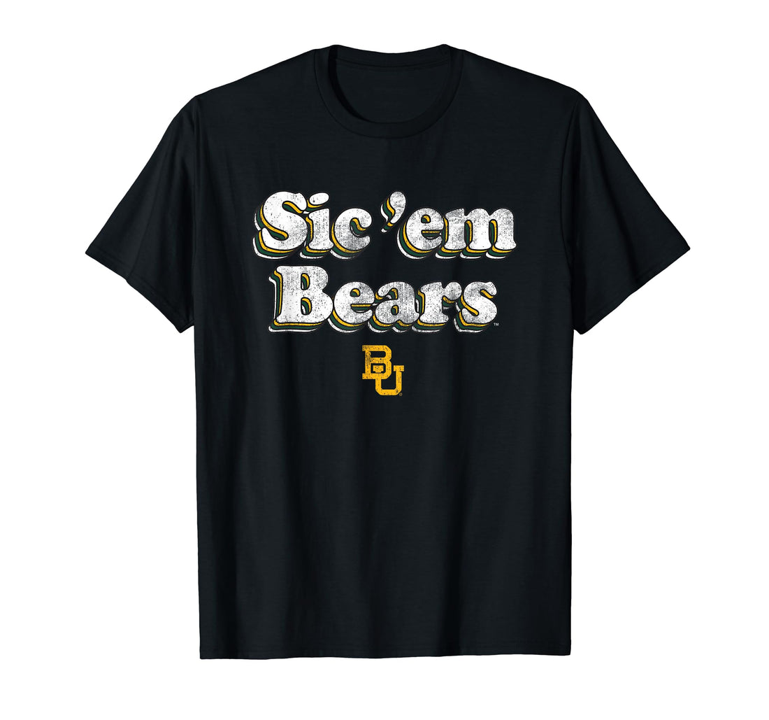 Baylor Bears Vintage Sic 'Em Bears Officially Licensed T-Shirt.