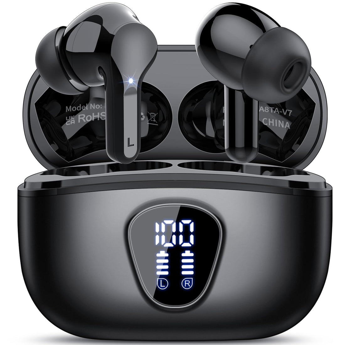 Wireless Earbuds with Bluetooth, Noise Cancelling, Waterproof HiFi Stereo Technology.