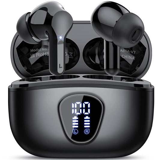 Wireless Earbuds with Bluetooth, Noise Cancelling, Waterproof HiFi Stereo Technology.