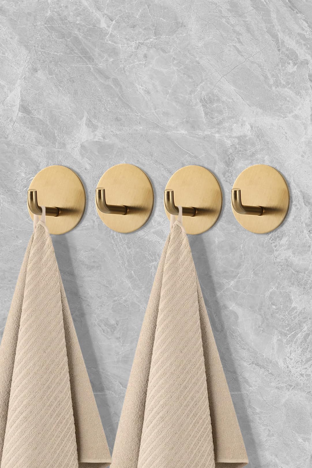 Stainless Steel Adhesive Hooks for Bathroom and Shower Use Strong hooks.