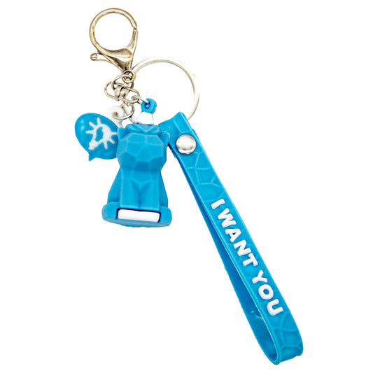 Geometric Animal Keychain with Unicorns Design