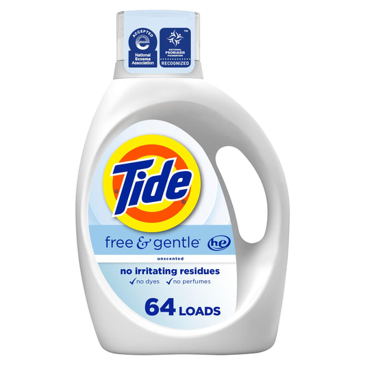 Tide Free and Gentle Liquid Laundry Detergent Details