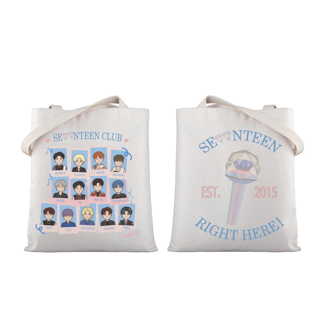 K-POP Gift: WSNANG Korean Band 17 Canvas Tote Bag