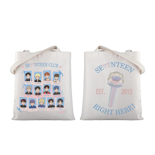 K-POP Gift: WSNANG Korean Band 17 Canvas Tote Bag