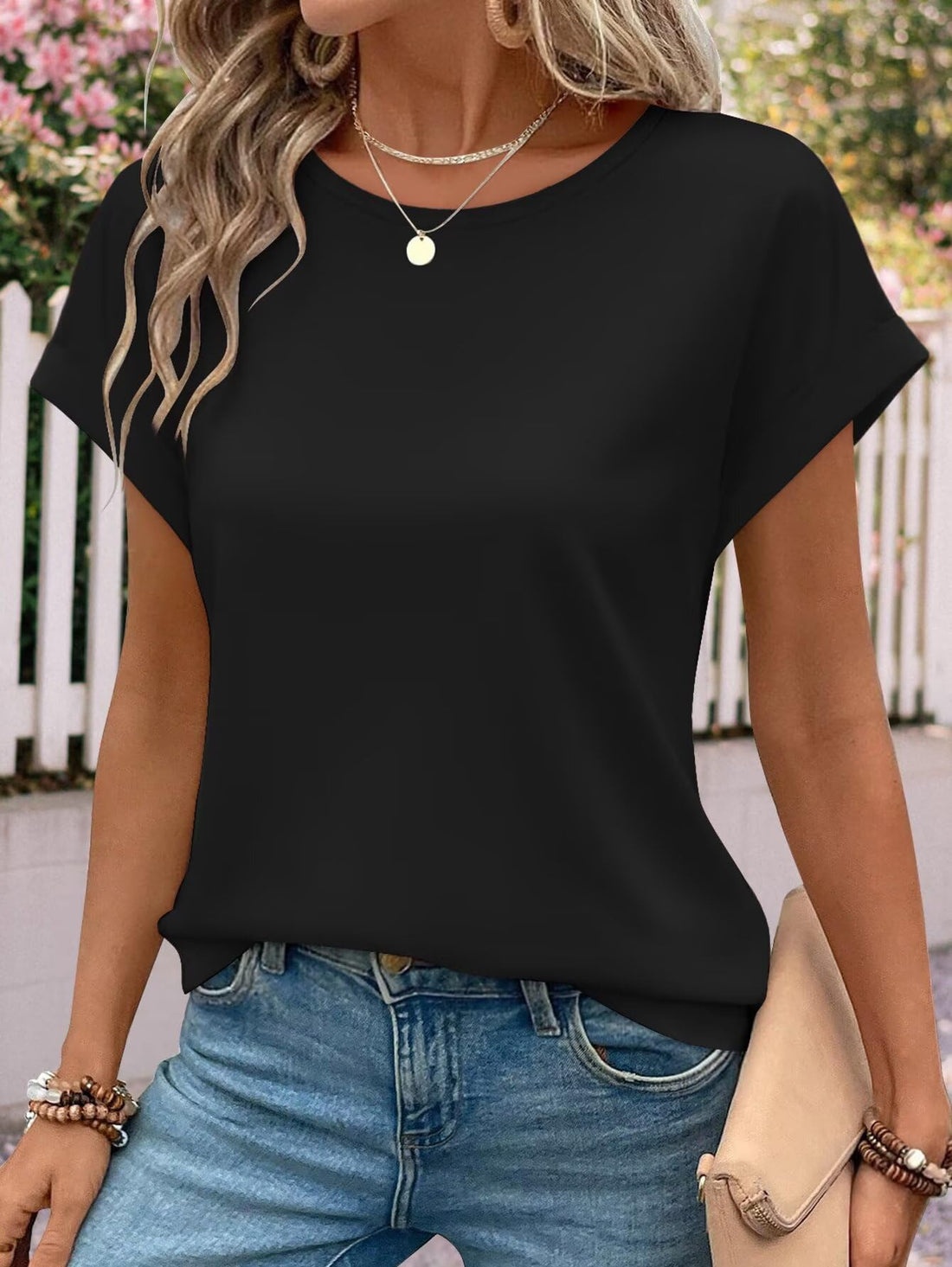 Women's Casual V-Neck T-Shirts for Spring Summer