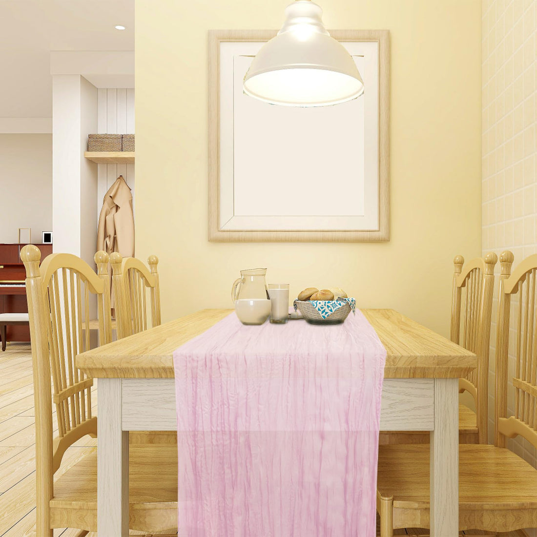 Boho Cheese Cloth Table Runner for Wedding and Bridal Shower Decor