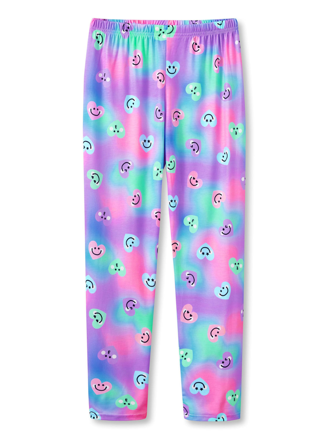 Soft Heart Print Girls Pajama Pants Size 14
