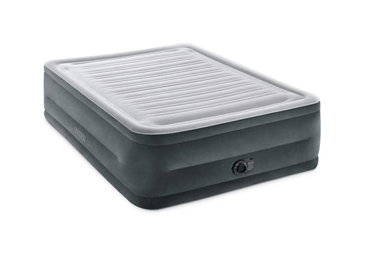 High-Rise Electric Air Mattress with Built-in Pump for Queen Size.