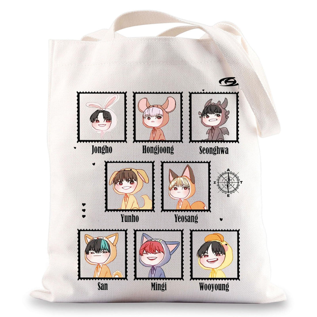 BWWKTOP K-Pop Group Tote Bag K Pop Music Fans Gifts Music Group Members Canvas Shoulder Bag K-Pop ...