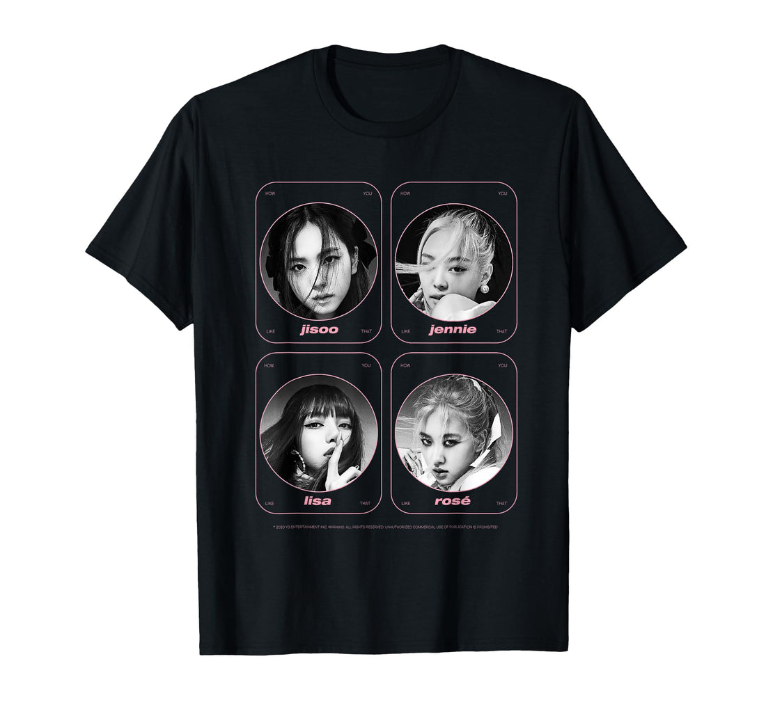 Official Blackpink HYLT Photo Graphic Tee T-Shirt for Fans Worldwide.