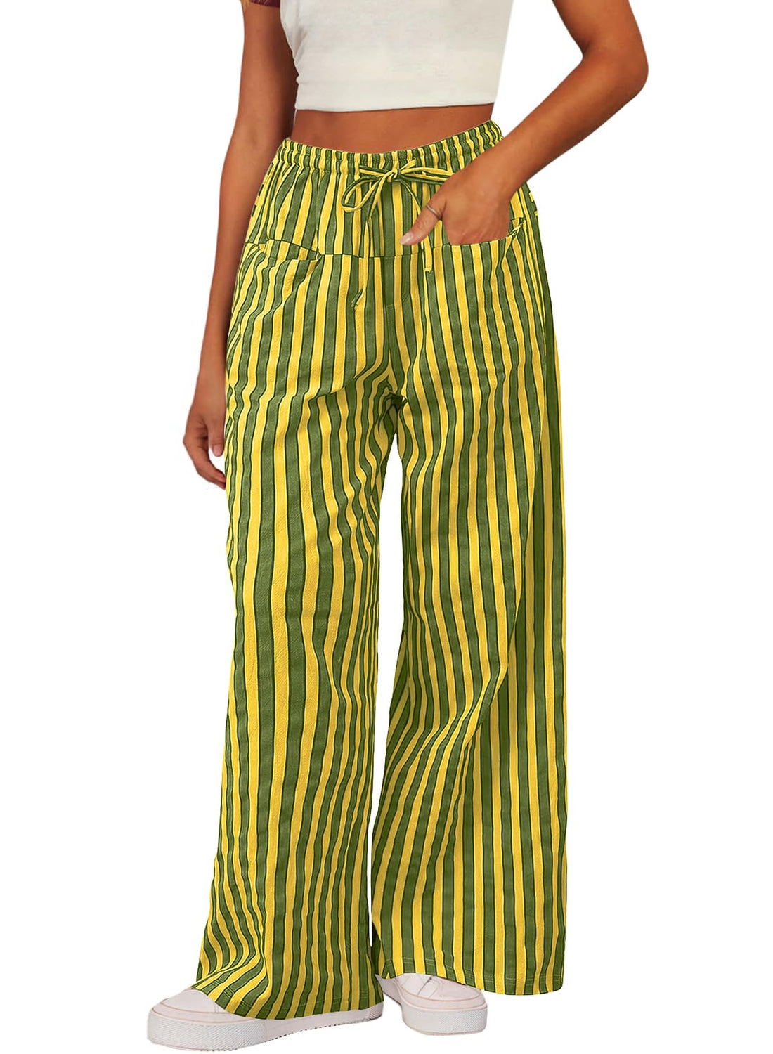 A Critical Examination of Acelitt's Striped Wide-Leg Pants: Fashionable Functionality or Overhyped...
