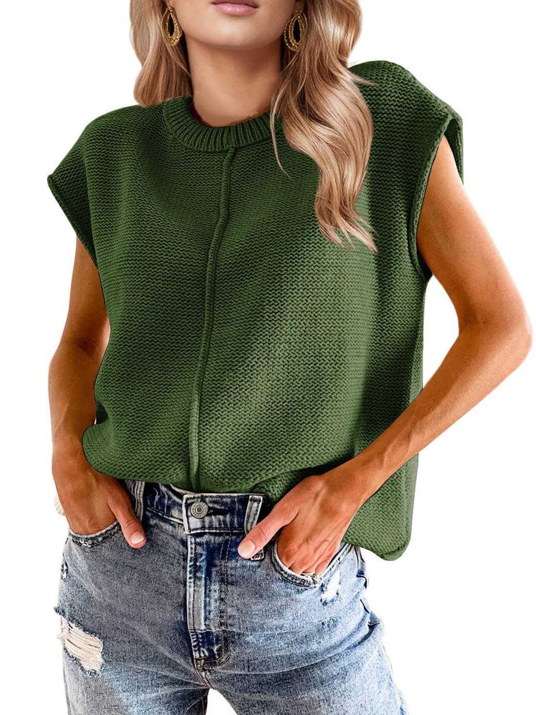 Spring Summer Tops: Knit Vests, Tank Tops, and Sweater Sets.