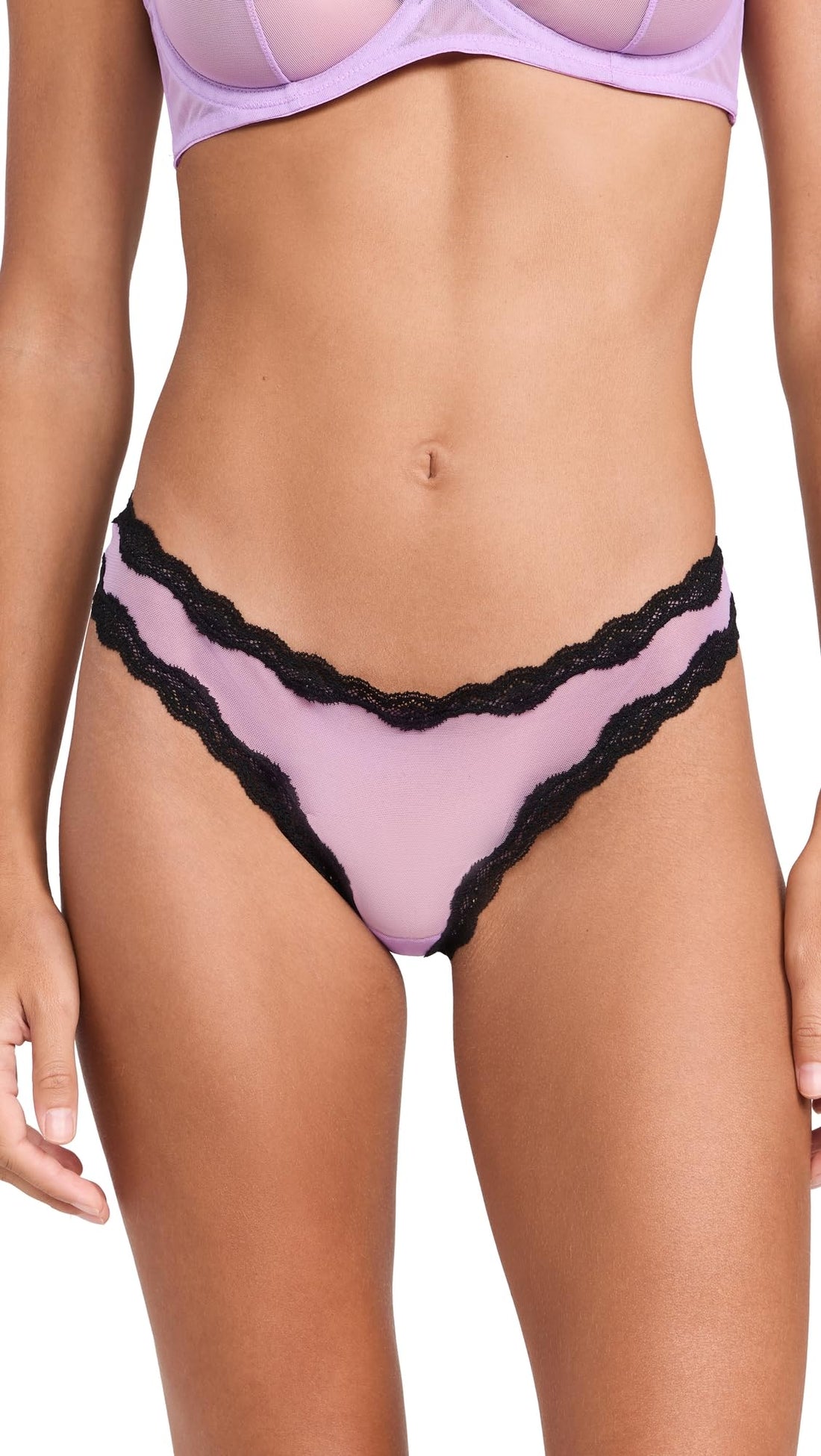 Fleur du Mal Women's Sheer Tulle Thong.