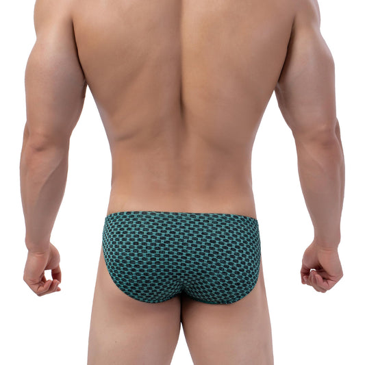 Men's Big Pouch Briefs Underwear Breathable Bikini Sporty Underpanties for Men (X-Large, Green).