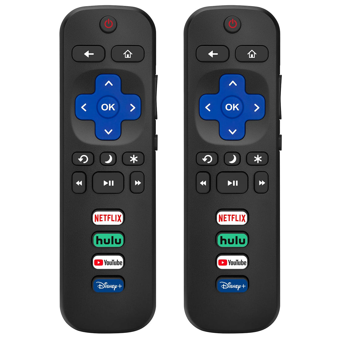 (Pack of 2) Replacement Remote Control Only for Roku TV, Compatible for TCL Roku/Hisense Roku/Onn ...