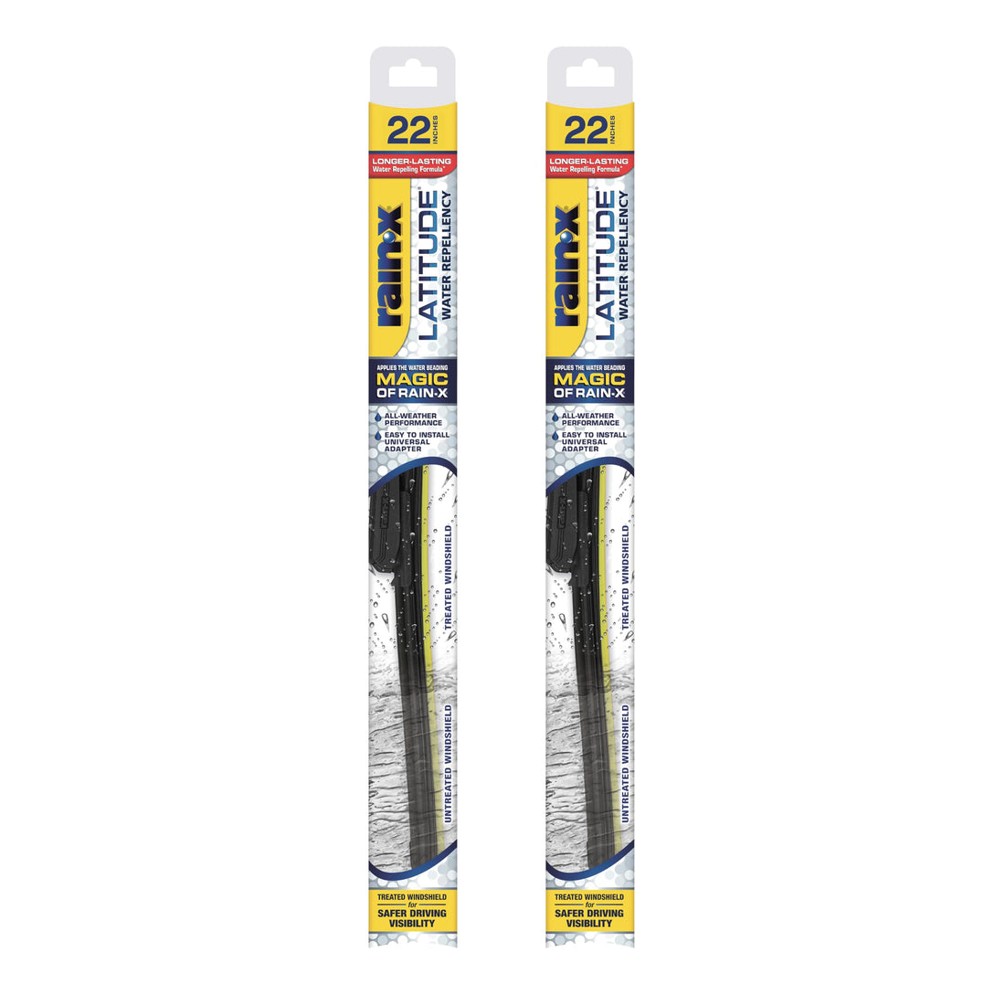 Rain-X 810165 Latitude 2-In-1 Water Repellent Wiper Blades, 22 Inch Windshield Wipers (Pack Of 2)