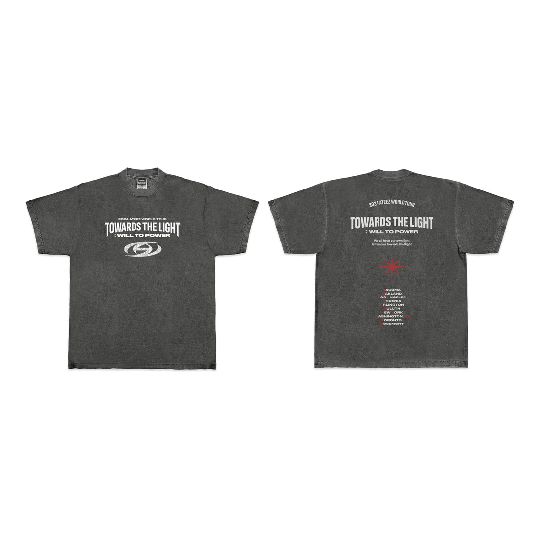 ATEEZ Official Tour Merch Cities T-shirt.