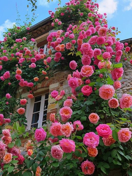 Vibrant Climbing Roses for Outdoor Garden Decoration and Ornamental Purpose.