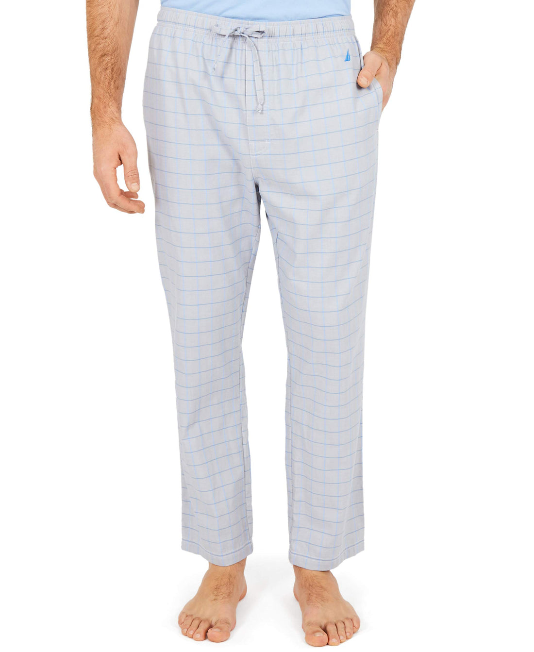 Nautica Men's Soft Cotton Sleep Pajamas with Elastic Waistband